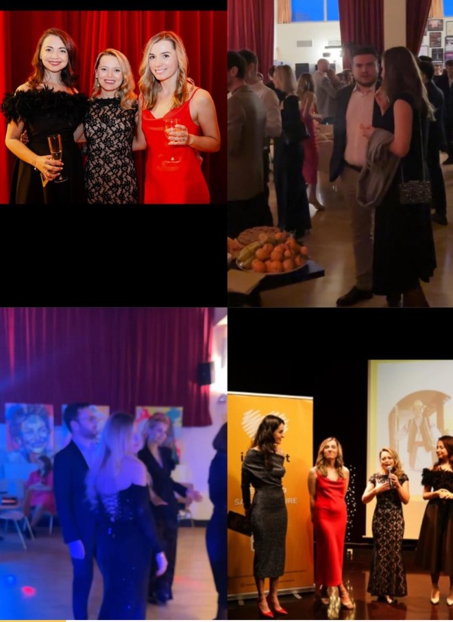 Guests and hosts on stage at the third Charity Ball